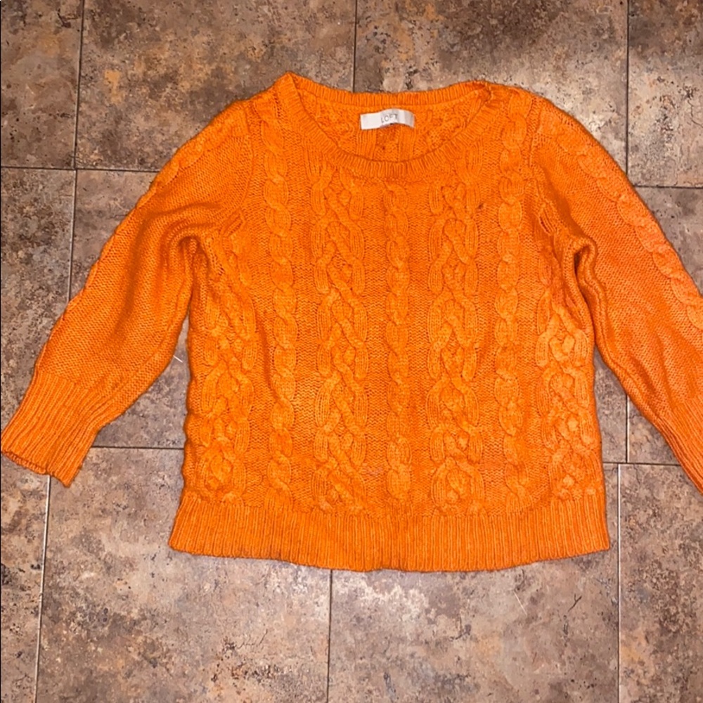 Loft orange sweater size medium